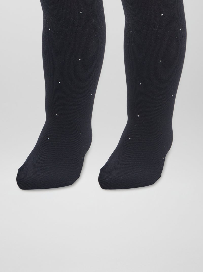 Lote de 2 pares de leotardos ligeros con diseño NEGRO - Kiabi