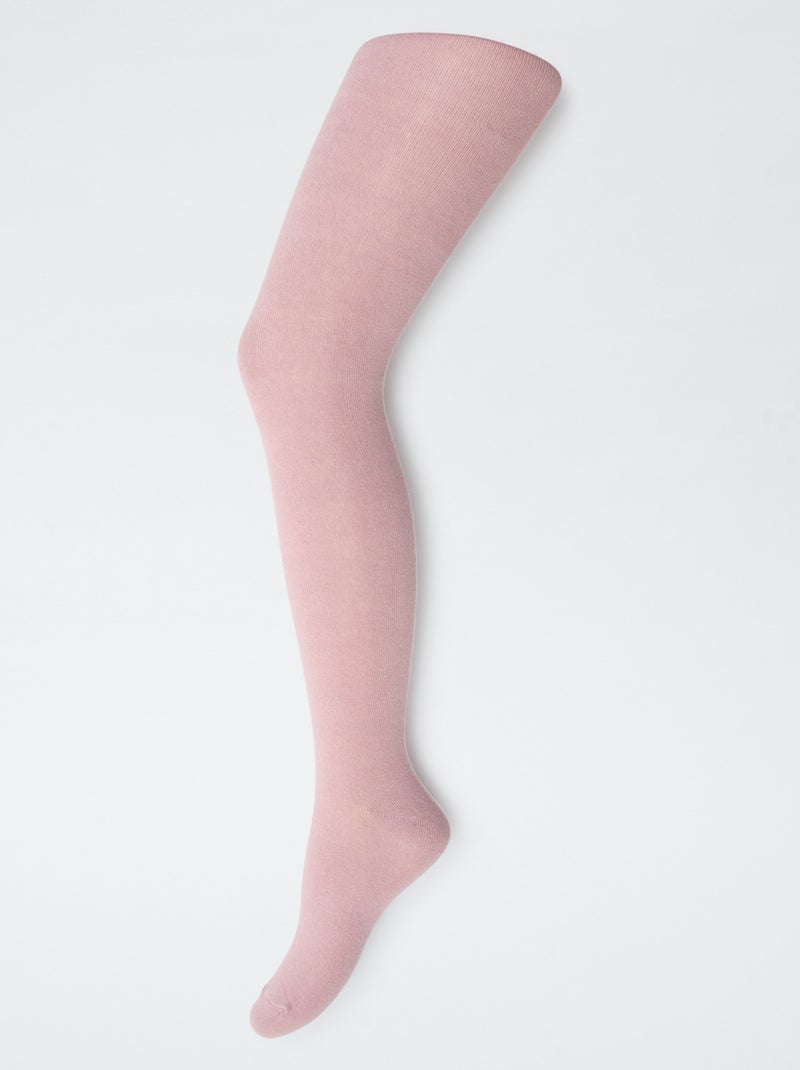 Lote de 2 pares de medias cálidas lisas Rosa - Kiabi