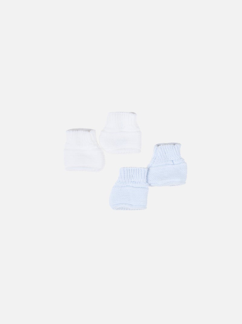 Lote de 2 Pares de Zapatitos Blanco Azul - Kiabi