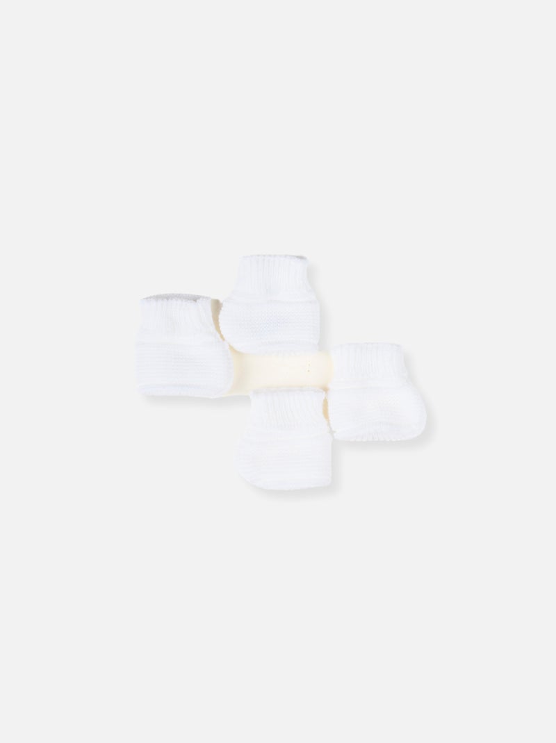 Lote de 2 Pares de Zapatitos Blanco Blanco - Kiabi