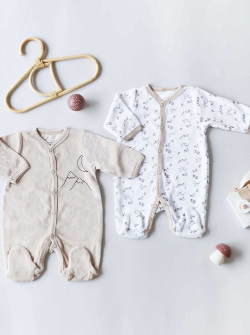 Lote de 2 peleles Montaña y bosque - Kiabi