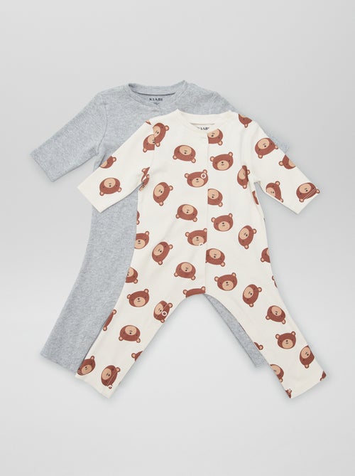 Lote de 2 pijamas con abertura - So Easy - Kiabi Lote de 2 pijamas con abertura - So Easy - Kiabi