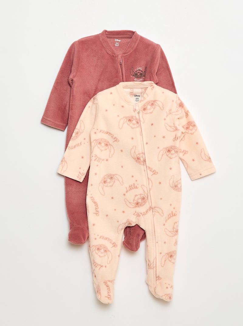 Lote de 2 pijamas de forro polar 'Stitch' - 2 piezas Rosa - Kiabi
