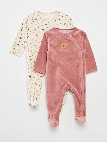 Lote de 2 pijamas de terciopelo