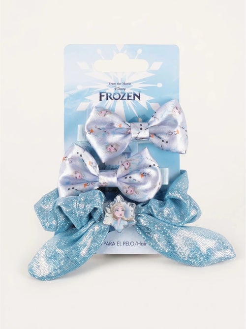 Lote de 2 pinzas para el pelo con coletero Frozen Disney - Kiabi Lote de 2 pinzas para el pelo con coletero Frozen Disney - Kiabi