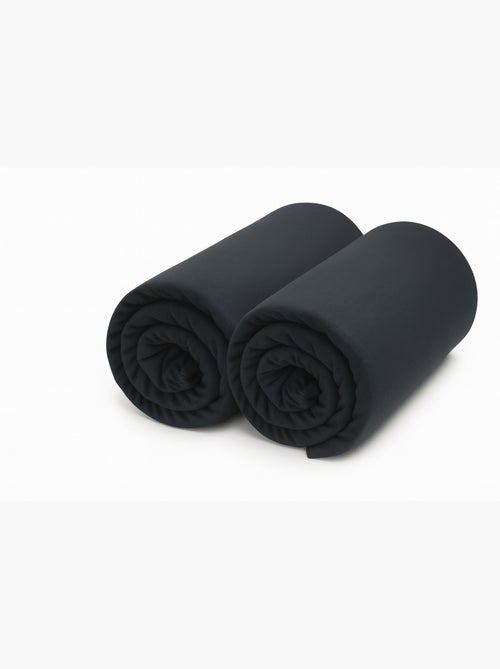 Lote de 2 sábanas bajeras de microfibra - Kiabi Lote de 2 sábanas bajeras de microfibra - Kiabi
