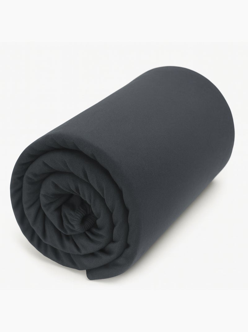 Lote de 2 sábanas bajeras de microfibra Gris granito - Kiabi