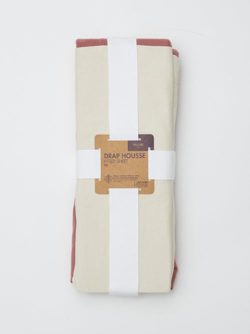 Lote de 2 sábanas bajeras para bebé (70x140) de punto - Kiabi Home - Kiabi Lote de 2 sábanas bajeras para bebé (70x140) de punto - Kiabi Home - Kiabi