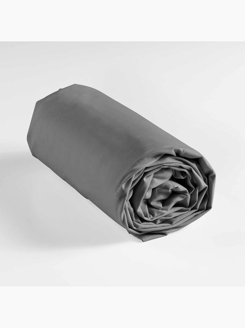 Lote de 2 sábanas bajeras queen size algodón 57 hilos Gris antracita - Kiabi