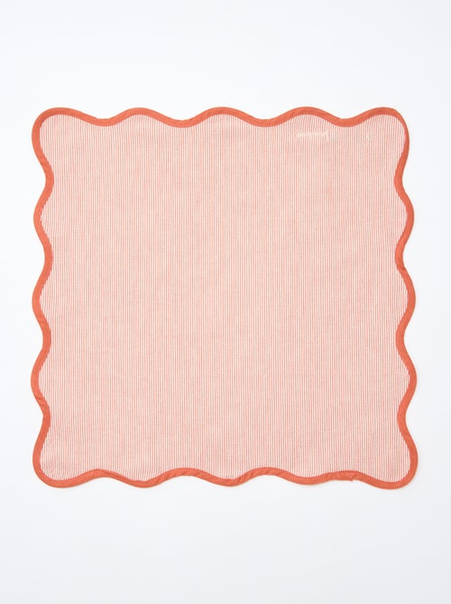 Lote de 2 servilletas a rayas (40x40cm) - Kiabi