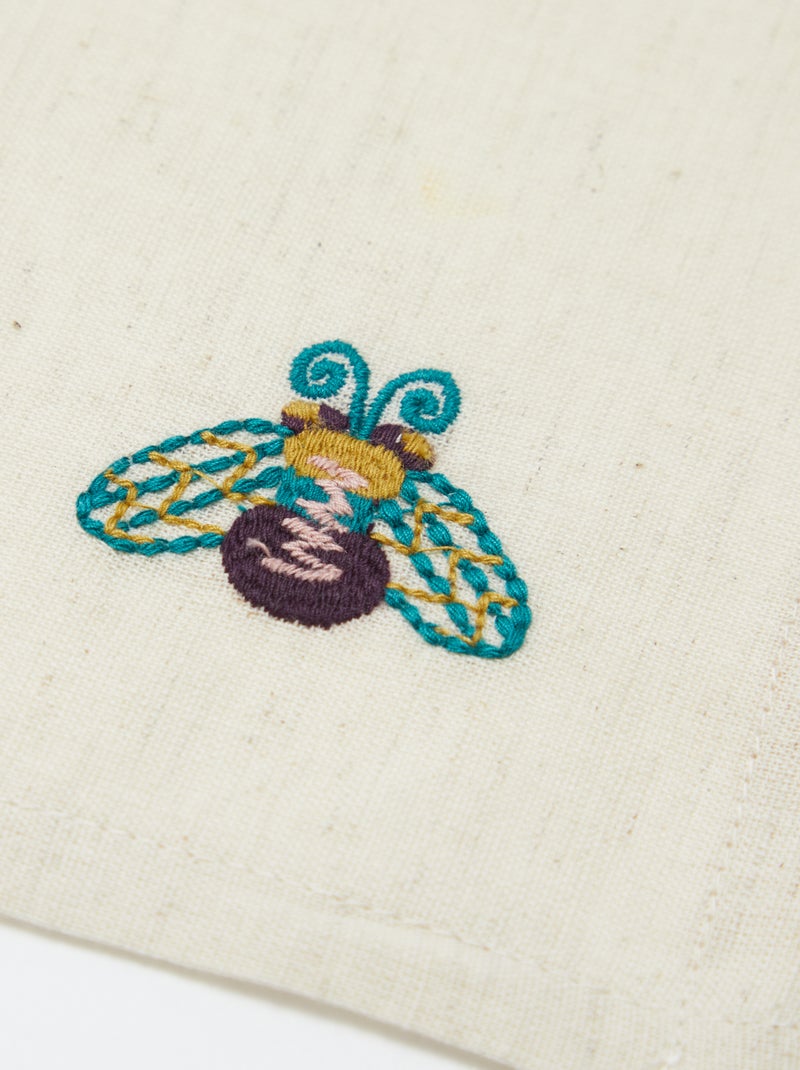 Lote de 2 servilletas bordadas (40x40 cm) - Kiabi Home BEIGE - Kiabi