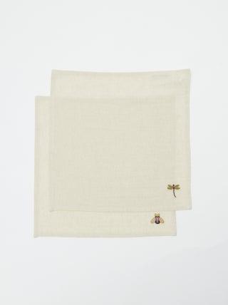 Lote de 2 servilletas bordadas (40x40 cm) - Kiabi Home