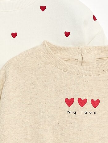 Lote de 2 sudaderas, 1 lisa y otra estampada