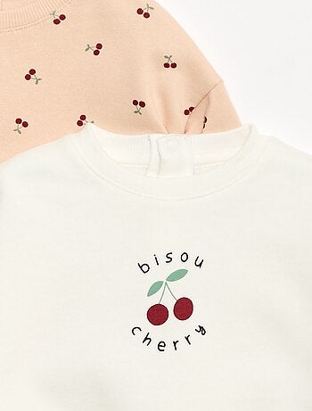 Lote de 2 sudaderas, 1 lisa y otra estampada