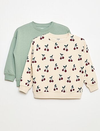 Lote de 2 sudaderas estampadas de algodón