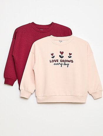 Lote de 2 sudaderas estampadas de algodón