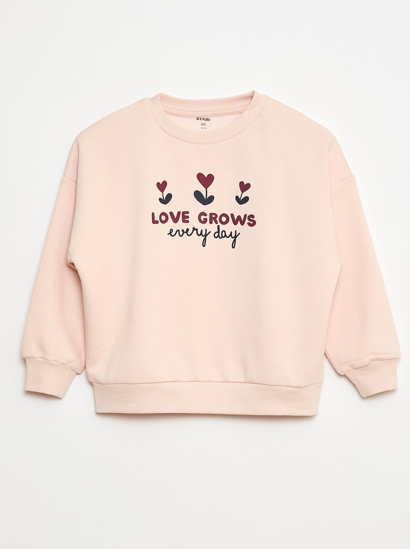 Lote de 2 sudaderas estampadas de algodón Rosa - Kiabi