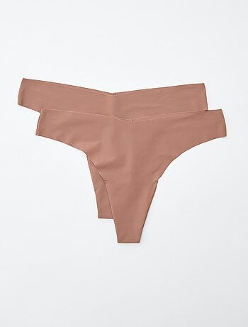 Lote de 2 tangas invisibles de microfibra