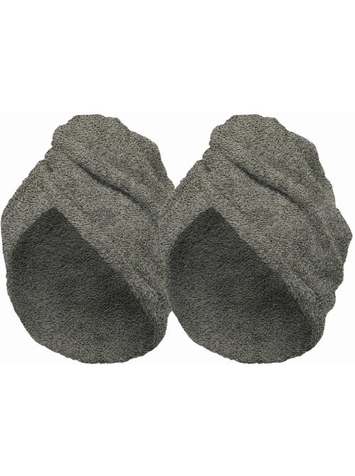 Lote de 2 toallas de algodón para el cabello - Kiabi Lote de 2 toallas de algodón para el cabello - Kiabi