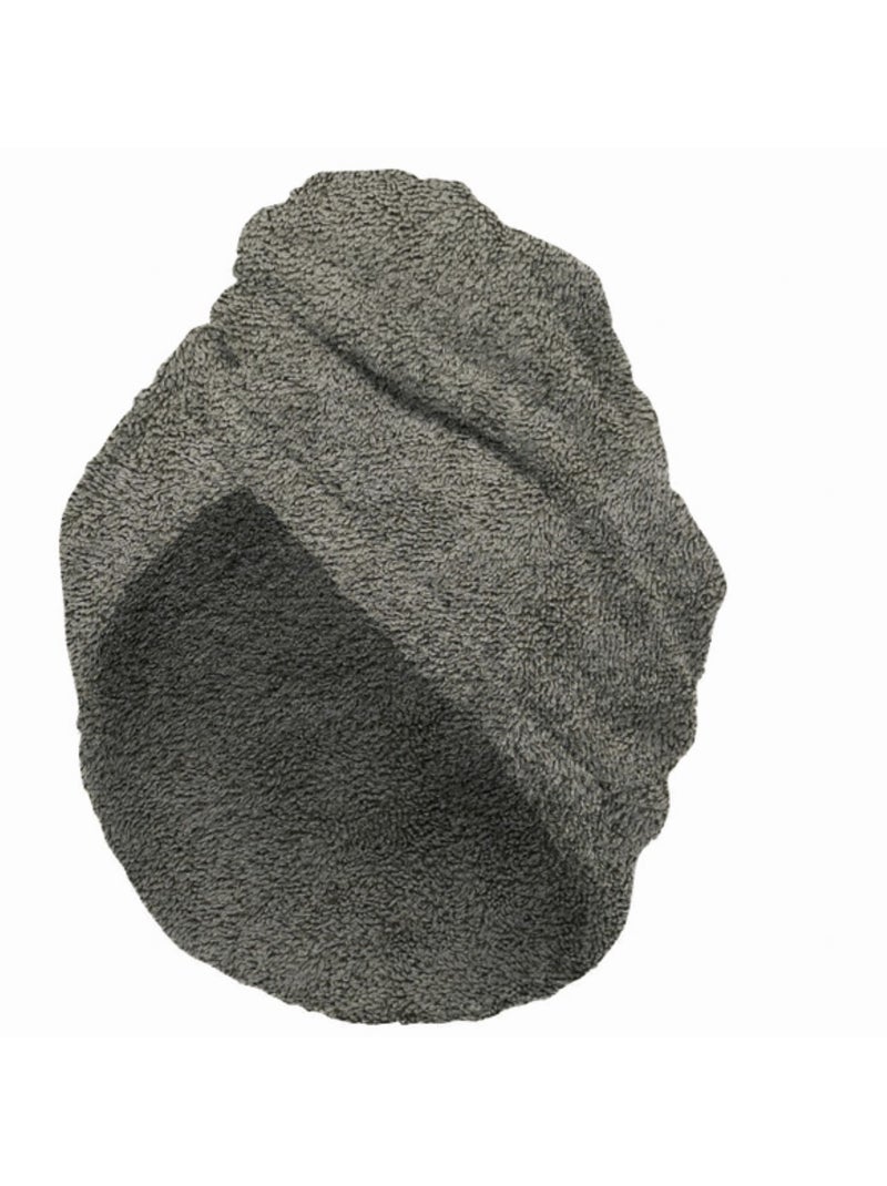 Lote de 2 toallas de algodón para el cabello Gris verde - Kiabi