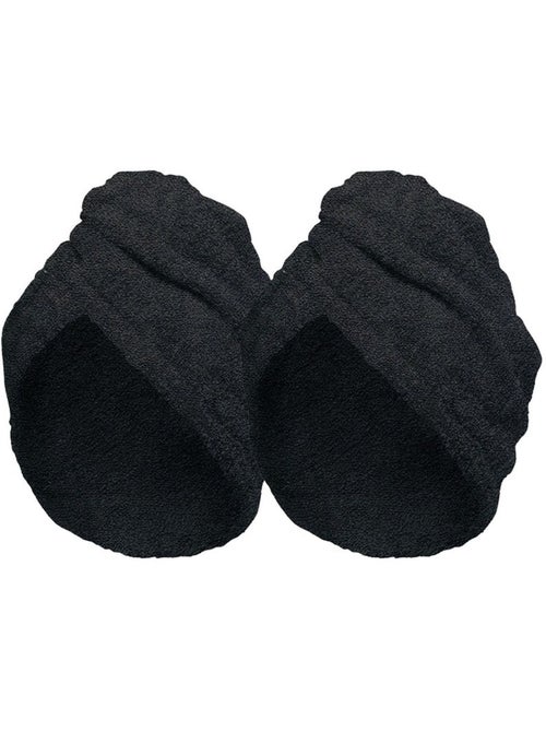 Lote de 2 toallas de algodón para el cabello - Kiabi Lote de 2 toallas de algodón para el cabello - Kiabi