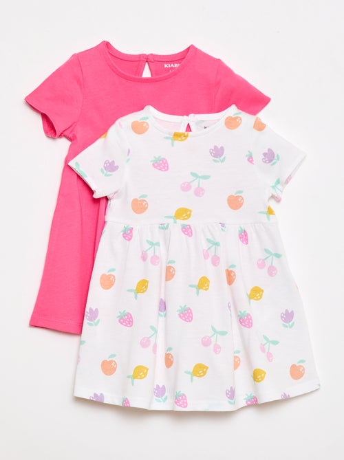 Lote de 2 vestidos de manga corta - Kiabi