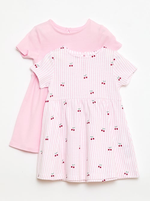 Lote de 2 vestidos de manga corta - Kiabi