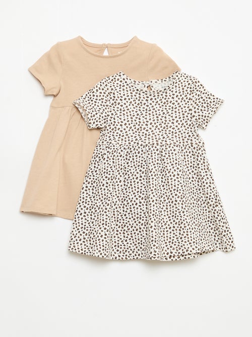 Lote de 2 vestidos de manga corta - Kiabi