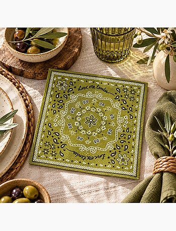 Lote de 20 servilletas de papel bandana