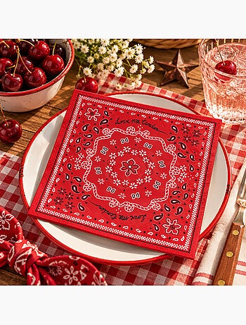 Lote de 20 servilletas de papel bandana