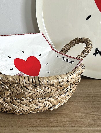 Lote de 20 servilletas de papel corazón