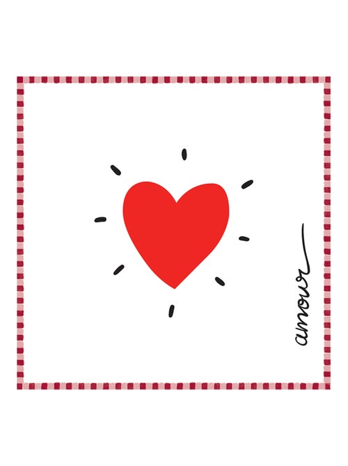 Lote de 20 servilletas de papel corazón - Kiabi