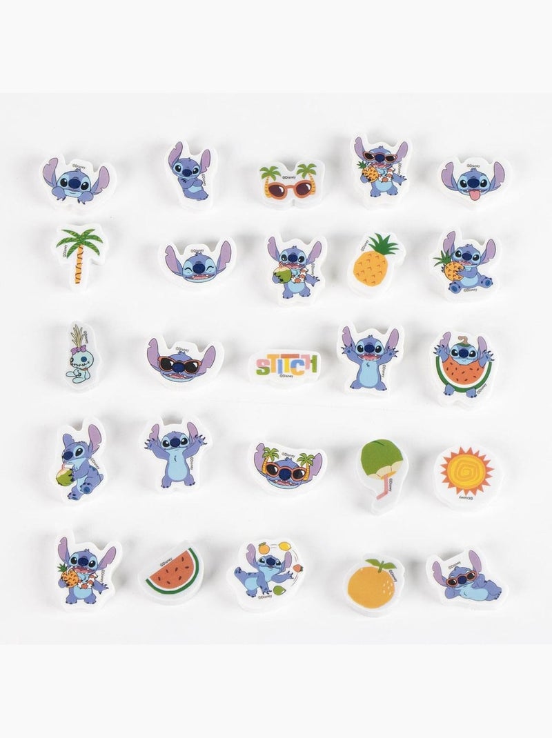 Lote de 25 gomas de borrar - Stitch - Disney - Idea de regalo Stitch Multicolor - Kiabi