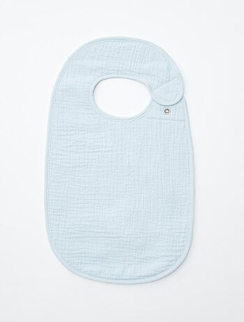 Lote de 3 baberos de gasa de algodón con forro de rizo