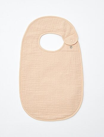 Lote de 3 baberos de gasa de algodón con forro de rizo