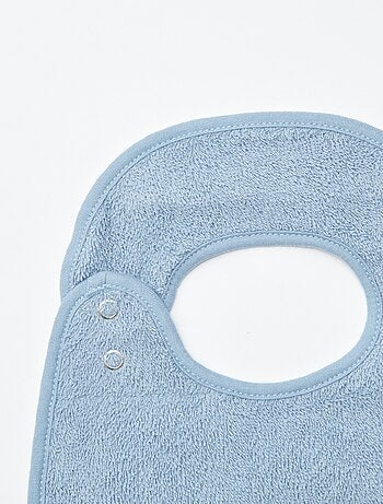 Lote de 3 baberos de gasa de algodón con forro de rizo