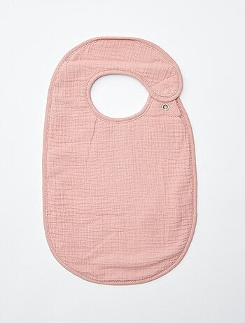 Lote de 3 baberos de gasa de algodón con forro de rizo