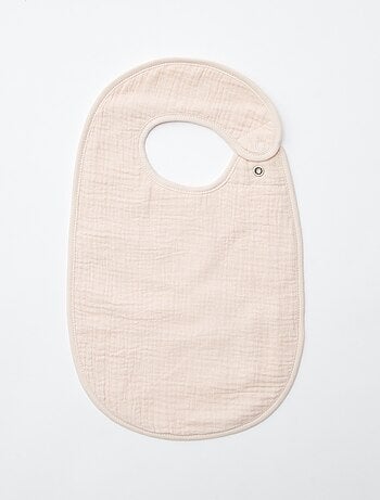 Lote de 3 baberos de gasa de algodón con forro de rizo