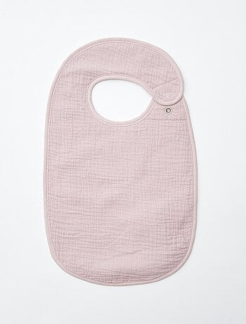 Lote de 3 baberos de gasa de algodón con forro de rizo