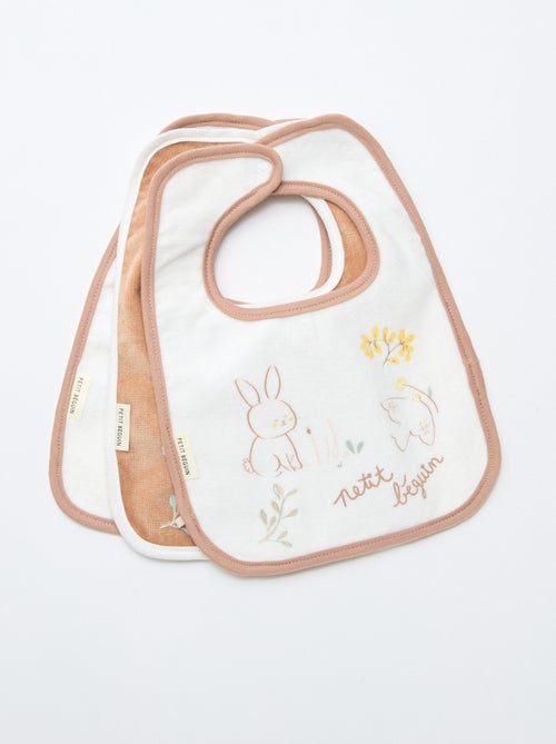 Lote de 3 baberos 'Petit Béguin' - Kiabi Lote de 3 baberos 'Petit Béguin' - Kiabi