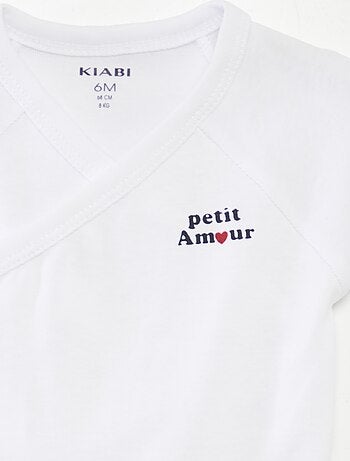 Lote de 3 bodies con cuello cruzado