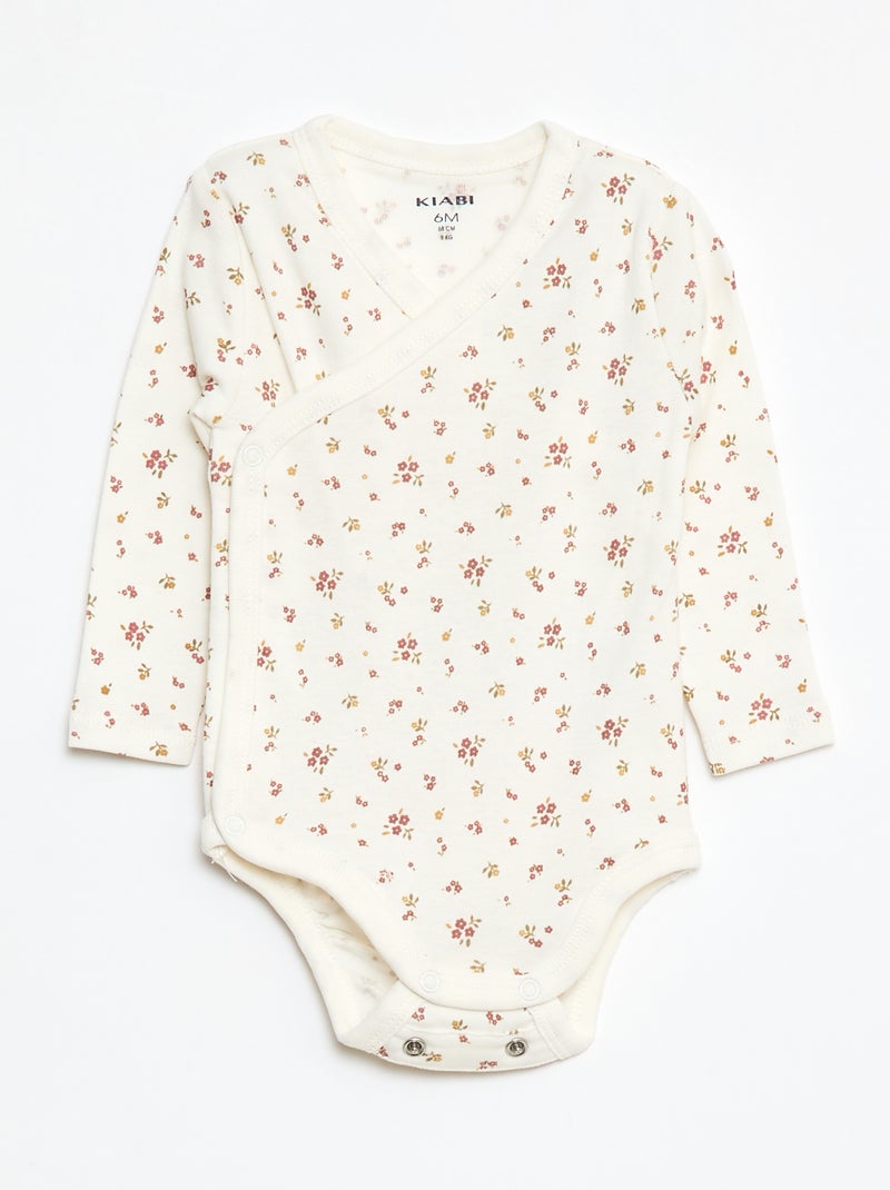 Lote de 3 bodies de manga larga con abertura a presión Rosa - Kiabi
