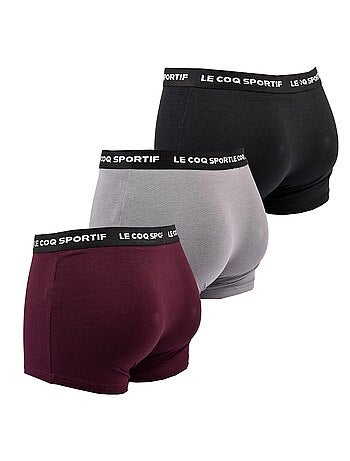 Lote de 3 boxers burdeos para hombre Le Coq Sportif Boxer
