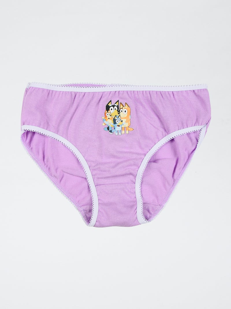 Lote de 3 braguitas 'Bluey' de algodón Rosa - Kiabi