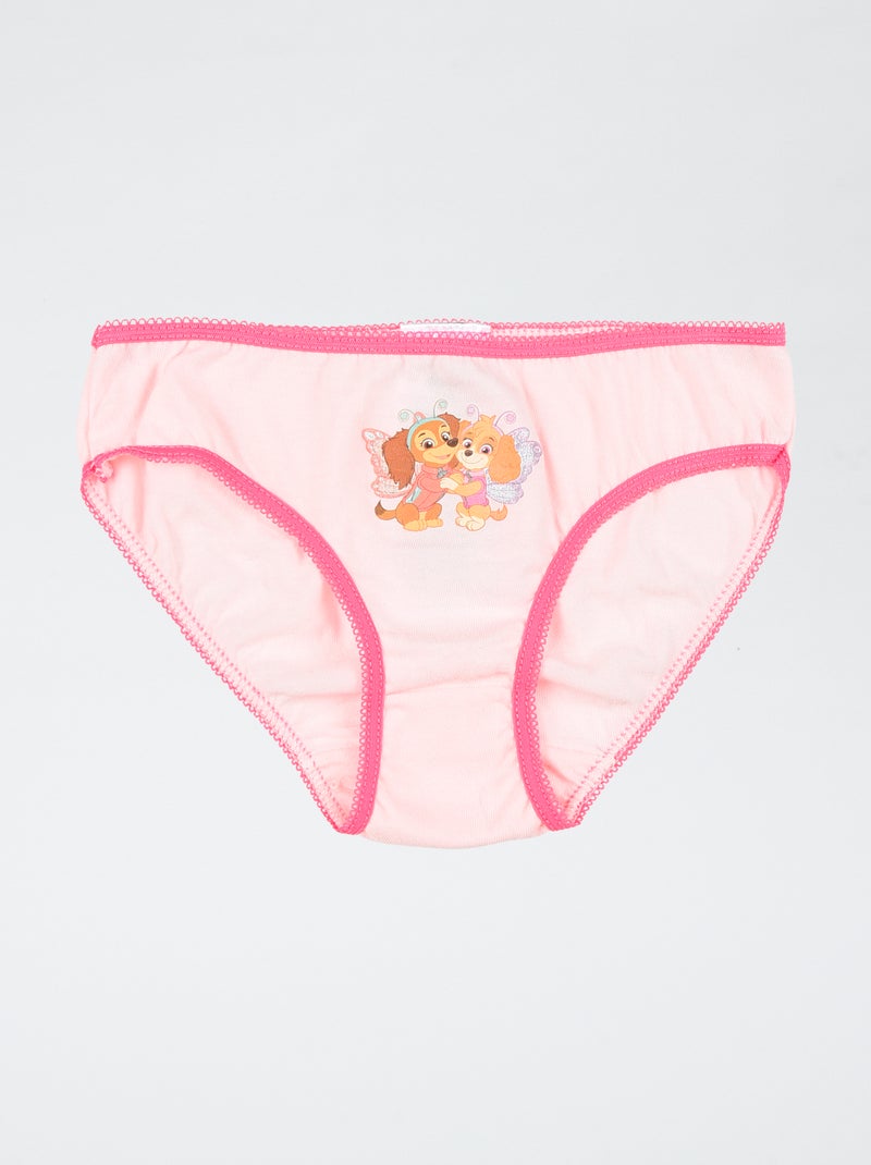 Lote de 3 braguitas 'Patrulla Canina' de algodón Rosa - Kiabi