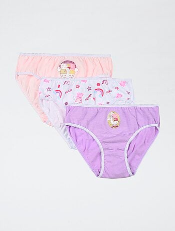 Lote de 3 braguitas 'Peppa Pig' de algodón