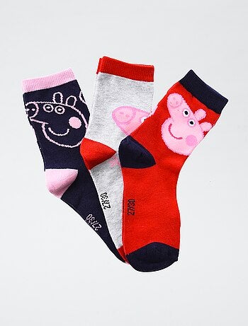 Lote de 3 calcetines 'Peppa Pig' de algodón