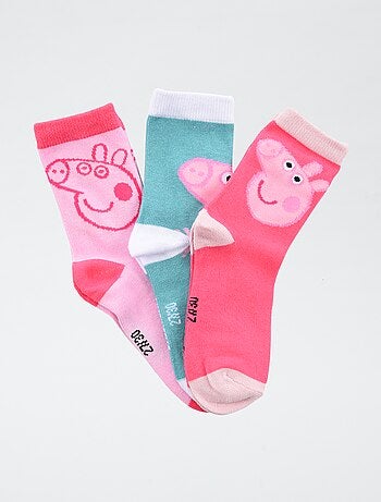 Lote de 3 calcetines 'Peppa Pig' de algodón