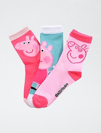 Lote de 3 calcetines 'Peppa Pig' de algodón