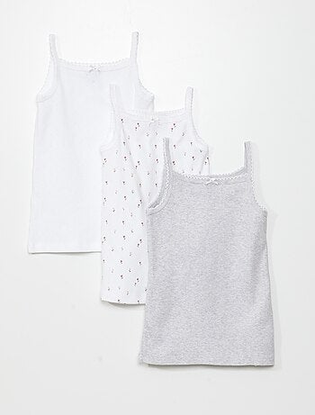 Pack de 3 camisetas de tirantes de punto